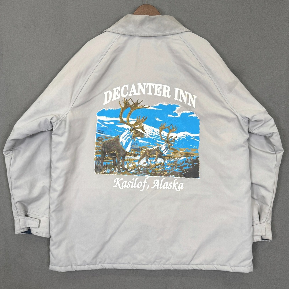 Vintage Sportsmaster Jacket Men XXL Chore Decanter Inn Alaska Graphic Work Coat